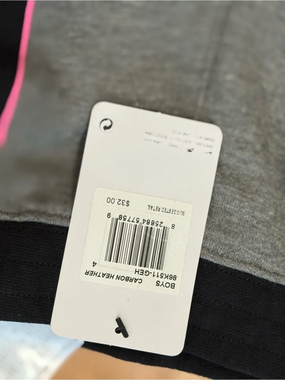 Nike Black & Gray Kids' Shorts with Pink Accents